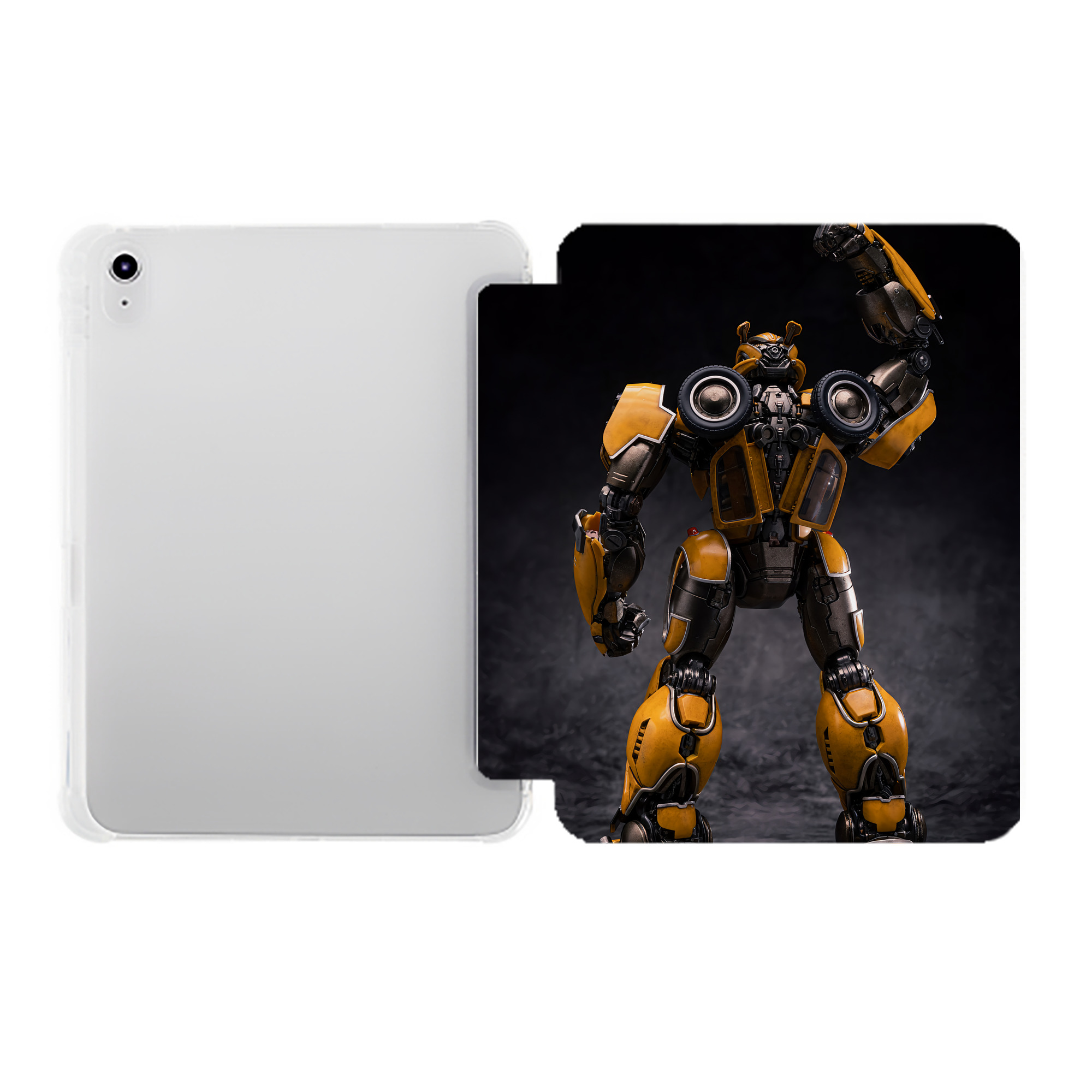 （画像用） Transformers トランスフォーマー IPad ケース ペン収納付き 三つ折りスタンド PUレザー×シリコン 対応機種9.5/10.5/10.9インチ